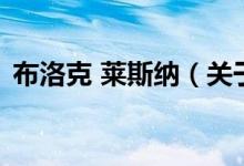 布洛克 萊斯納(關(guān)于布洛克 萊斯納的介紹)