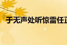 于無聲處聽驚雷任正非（于無聲處聽驚雷）