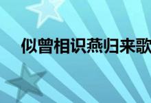 似曾相識(shí)燕歸來(lái)歌曲（似曾相識(shí)燕歸來(lái)）