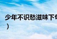 少年不識愁滋味下句是什么（少年不識愁滋味）