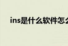 ins是什么軟件怎么玩（ins是什么軟件）