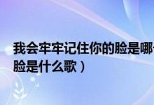 我會牢牢記住你的臉是哪一首歌的歌詞（我會牢牢記住你的臉是什么歌）