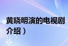 黃曉明演的電視?。P(guān)于黃曉明演的電視劇的介紹）