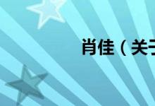 肖佳（關(guān)于肖佳的介紹）