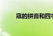 寇的拼音和四字詞語（寇的拼音）