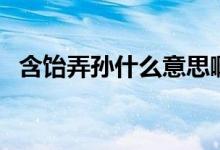 含飴弄孫什么意思?。ê嵟獙O什么意思）