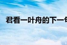 君看一葉舟的下一句是什么（君看一葉舟）