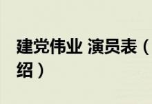 建黨偉業(yè) 演員表（關于建黨偉業(yè) 演員表的介紹）