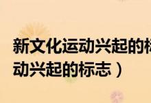 新文化運動興起的標志是五四運動（新文化運動興起的標志）