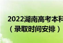 2022湖南高考本科批錄取時(shí)間從哪天到哪天（錄取時(shí)間安排）
