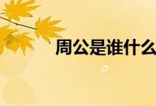 周公是誰什么意思（周公是誰）
