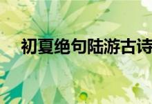 初夏絕句陸游古詩動畫講解（初夏絕句）