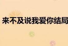 來不及說我愛你結(jié)局（來不及說我愛你結(jié)局）