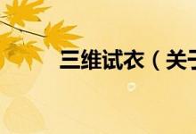 三維試衣（關(guān)于三維試衣的介紹）