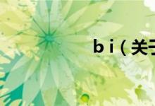 b i（關(guān)于b i的介紹）