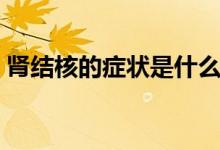 腎結核的癥狀是什么（腎結核的癥狀是什么）