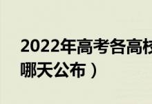2022年高考各高校的最低投檔線公布時間（哪天公布）