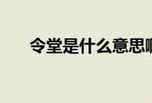 令堂是什么意思?。钐檬鞘裁匆馑迹?class=