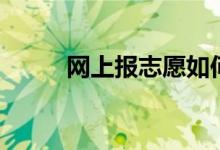 網(wǎng)上報(bào)志愿如何填（網(wǎng)上填志愿）