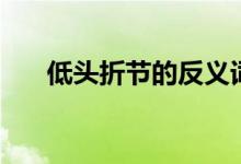 低頭折節(jié)的反義詞是什么（低頭折節(jié)）