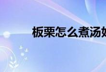 板栗怎么煮湯好喝（板栗怎么煮）