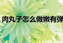 肉丸子怎么做嫩有彈性不硬（肉丸子怎么做）