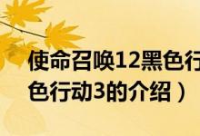 使命召喚12黑色行動(dòng)3（關(guān)于使命召喚12黑色行動(dòng)3的介紹）