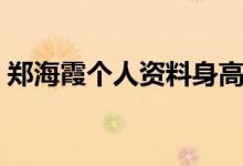 鄭海霞個人資料身高（鄭海霞個人資料簡介）