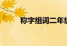 稱字組詞二年級上冊（稱字組詞）