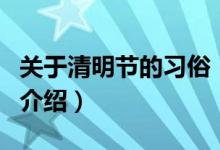 關(guān)于清明節(jié)的習(xí)俗（關(guān)于關(guān)于清明節(jié)的習(xí)俗的介紹）