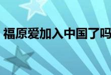 福原愛加入中國了嗎（福原愛加入中國國籍）