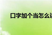口字加個(gè)當(dāng)怎么讀（口加當(dāng)是什么字）