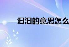 汩汩的意思怎么解釋（汩汩的意思）