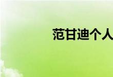 范甘迪個(gè)人簡介（范甘迪）