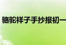駱駝祥子手抄報(bào)初一（駱駝祥子手抄報(bào)初一）