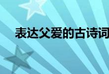 表達(dá)父愛的古詩詞（表達(dá)父愛的古詩詞）