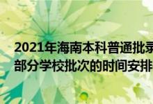 2021年海南本科普通批錄取時(shí)間（2022海南高考本科普通部分學(xué)校批次的時(shí)間安排是什么）