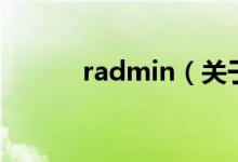 radmin（關于radmin的介紹）