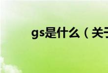 gs是什么（關于gs是什么的介紹）