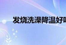 發(fā)燒洗澡降溫好嗎（發(fā)燒洗澡可以嗎）