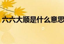 六六大順是什么意思?。箜樖浅烧Z嗎）