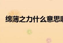 綿薄之力什么意思啊（綿薄之力什么意思）