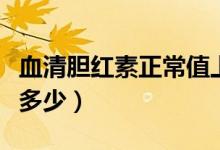 血清膽紅素正常值上限（血清膽紅素正常值是多少）