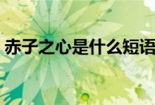 赤子之心是什么短語(yǔ)（赤子之心是什么意思）