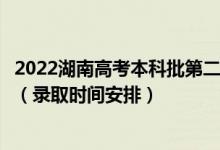 2022湖南高考本科批第二次征集志愿錄取時(shí)間從哪天到哪天（錄取時(shí)間安排）