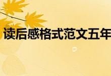 讀后感格式范文五年級(jí)（讀后感格式怎么寫）