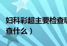 婦科彩超主要檢查哪些項(xiàng)目（婦科彩超主要檢查什么）