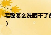 毛毯怎么洗曬干了都有一股臭味（毛毯怎么洗）