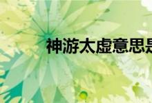 神游太虛意思是什么(神游太虛)