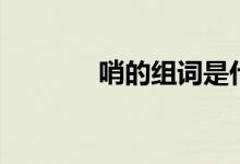 哨的組詞是什么（哨的組詞）
